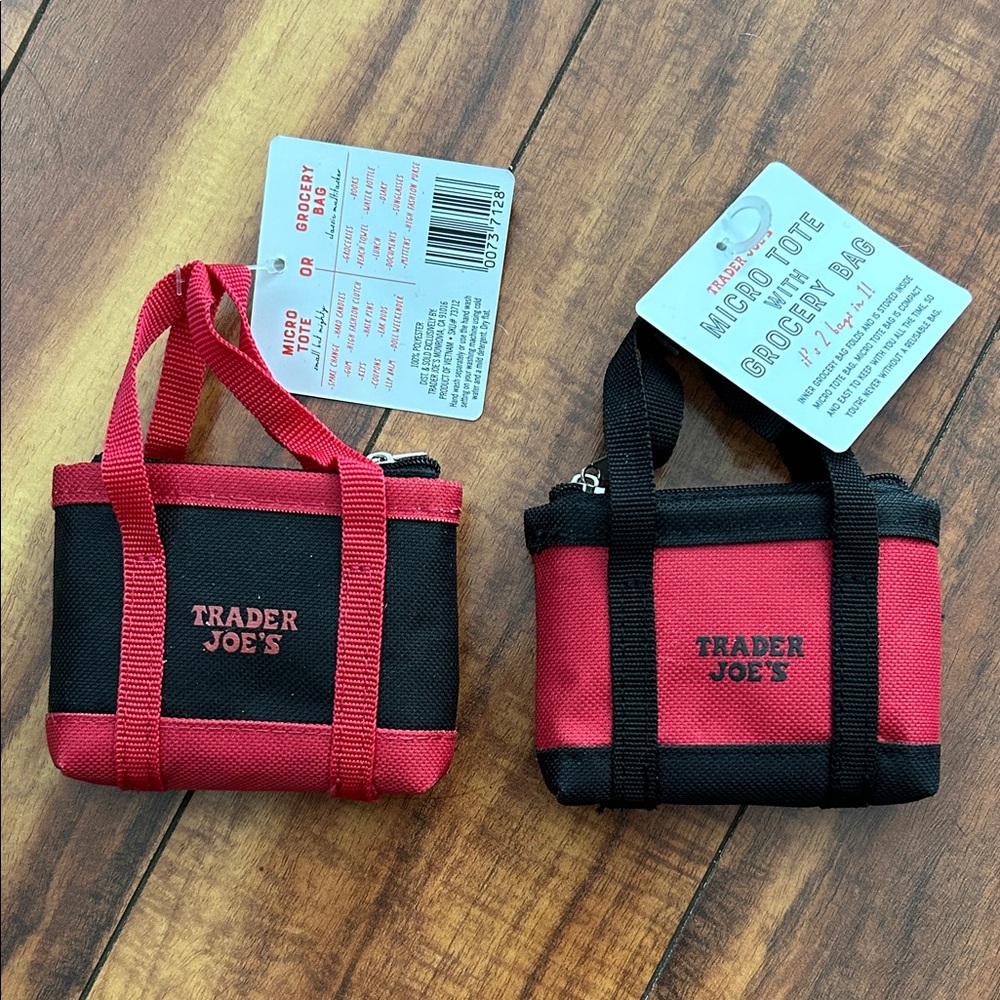 Red and Black Micro Tote Bag